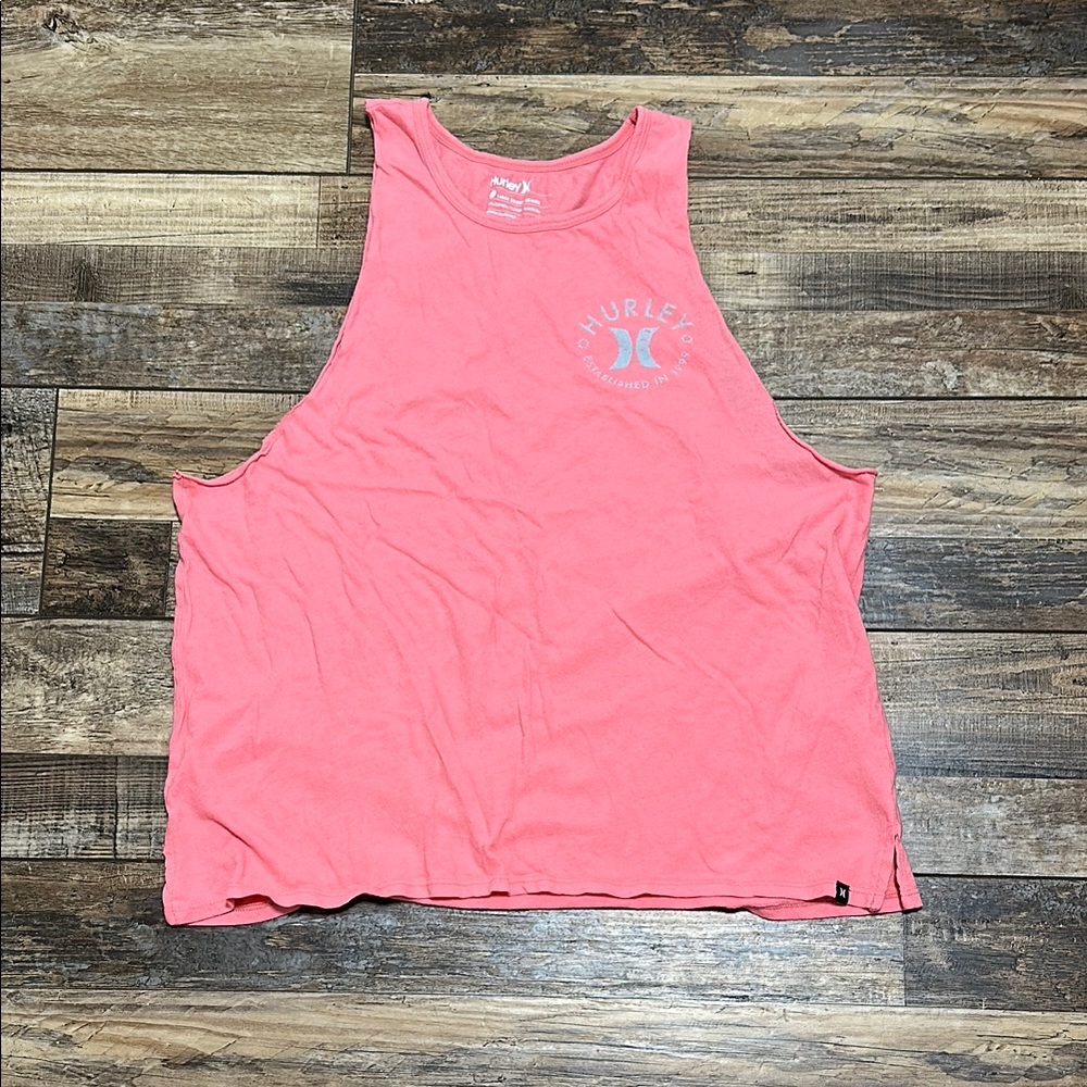 Hurley Coral Pink Muscle Tank Top